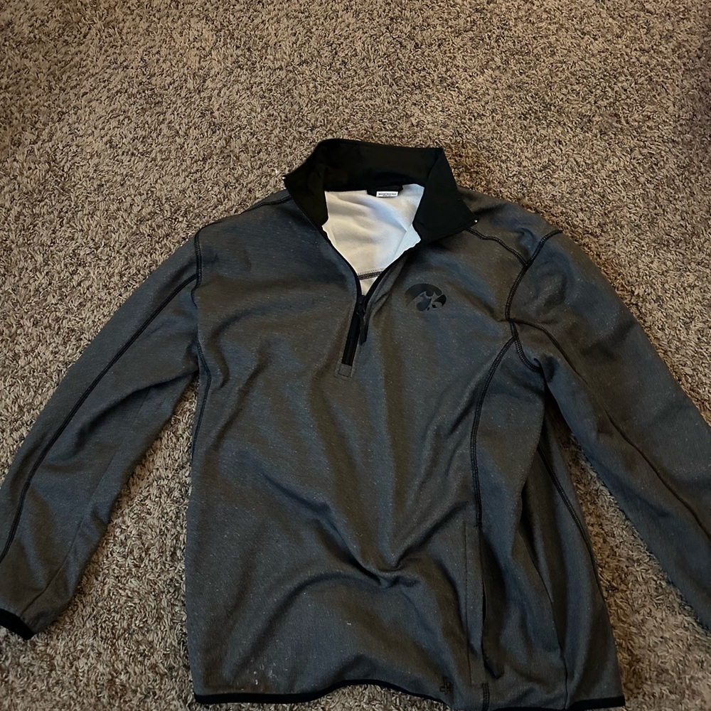 Iowa Hawkeyes Gray Quarter-Zip Pullover